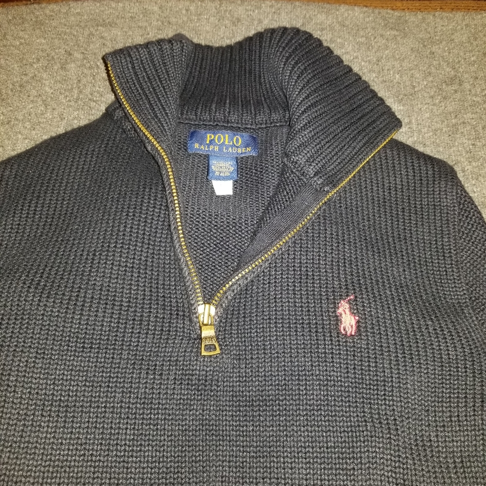 Child gently used size 10-12 Polo sweater